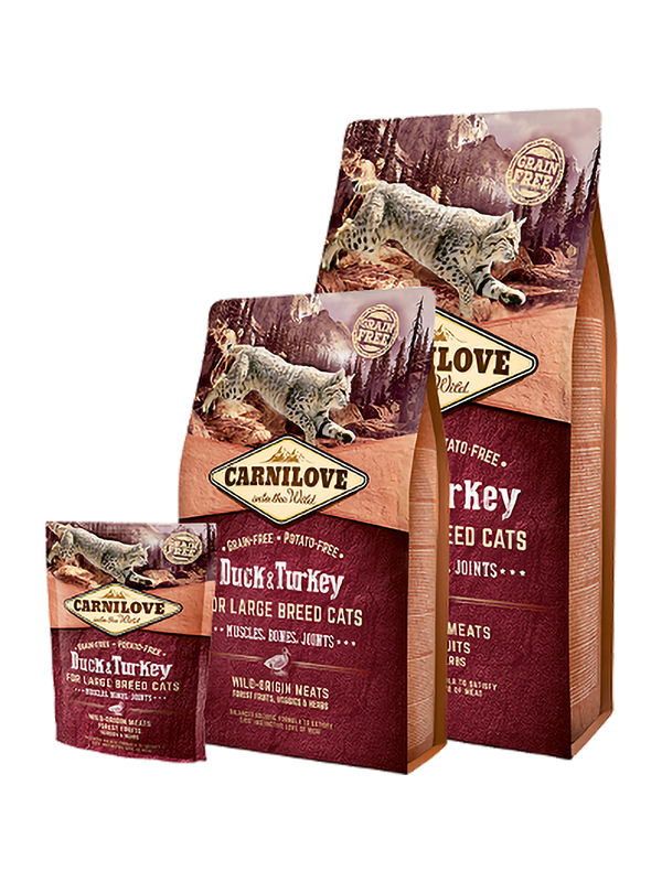 CARNILOVE DUCK & TURKEY FOR ADULT CATS GRAIN FREE CAT DRY FOOD PETTO