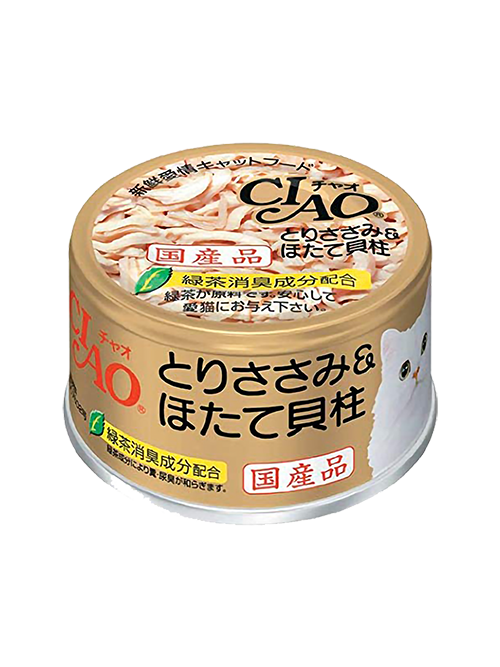 CIAO CAT WET FOOD CHICKEN FILLET AND SCALLOP IN JELLY 85g C 21