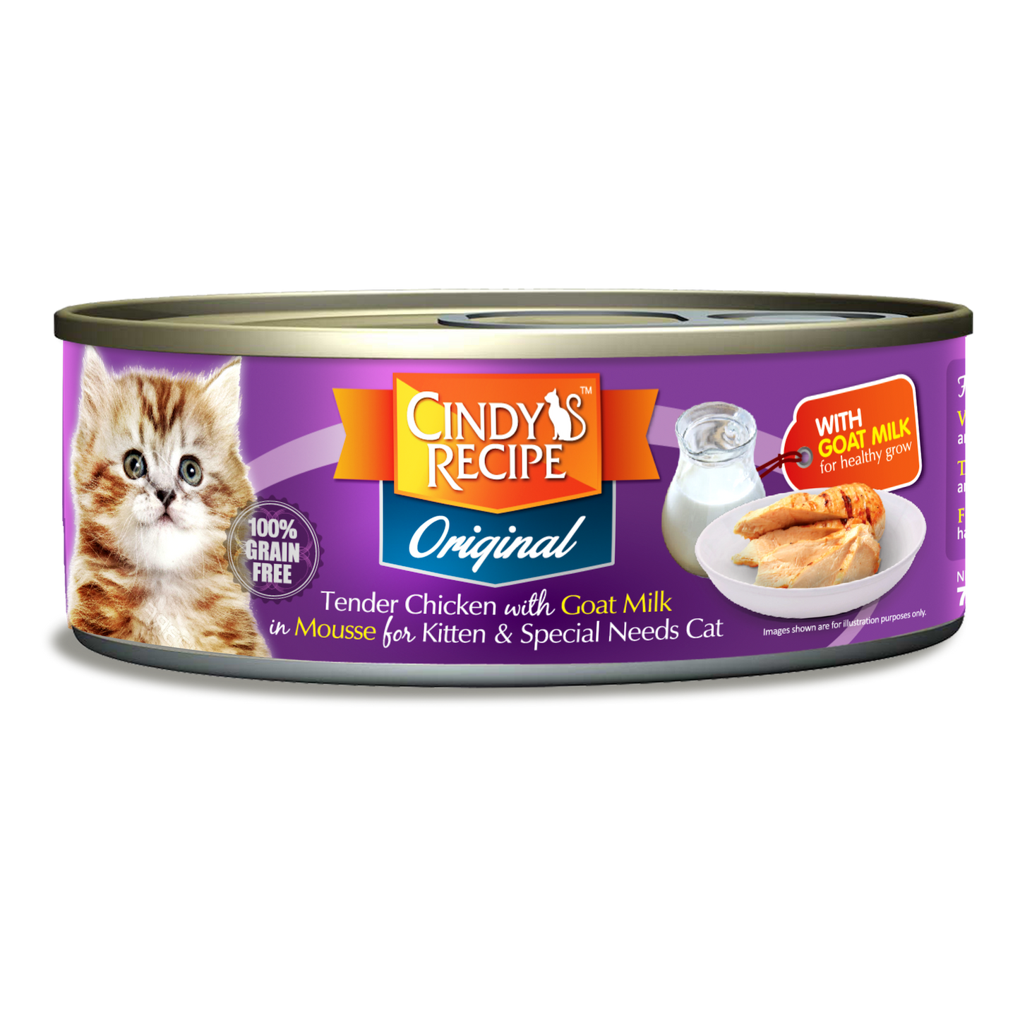 CINDY'S RECIPE ORIGINAL TENDER CHICKEN WITH GOAT MILK IN MOUSSE (70g) WET CAT FOOD