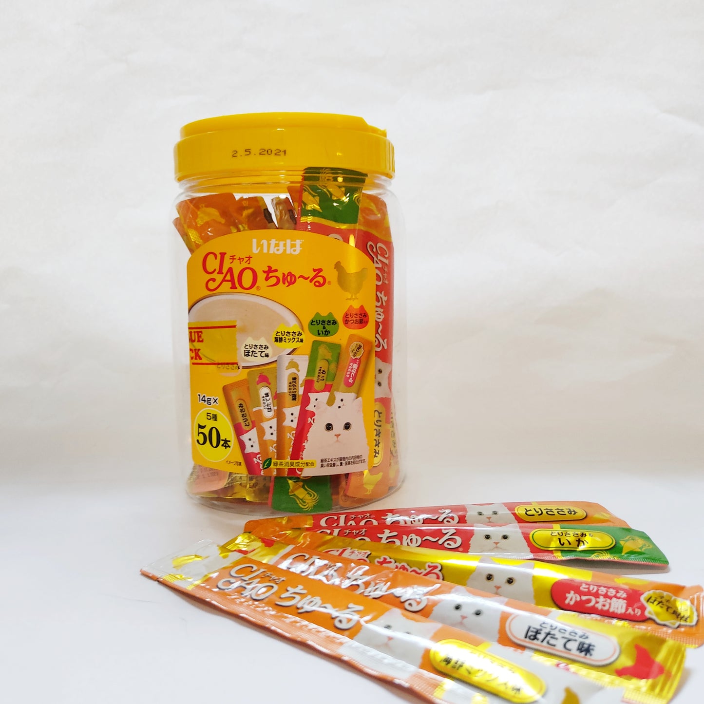 CIAO CHU RU CHICKEN VARIETY CAT TREATS 14g x 50 pieces