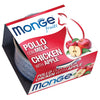 MONGE WET CAT FOOD 80G CHICKEN FLAKES WITH APPLE FOR ADULT
