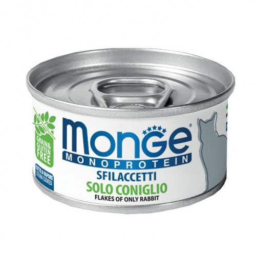 MONGE WET CAT FOOD MONOPROTIEN Flakes only Rabbit 80g