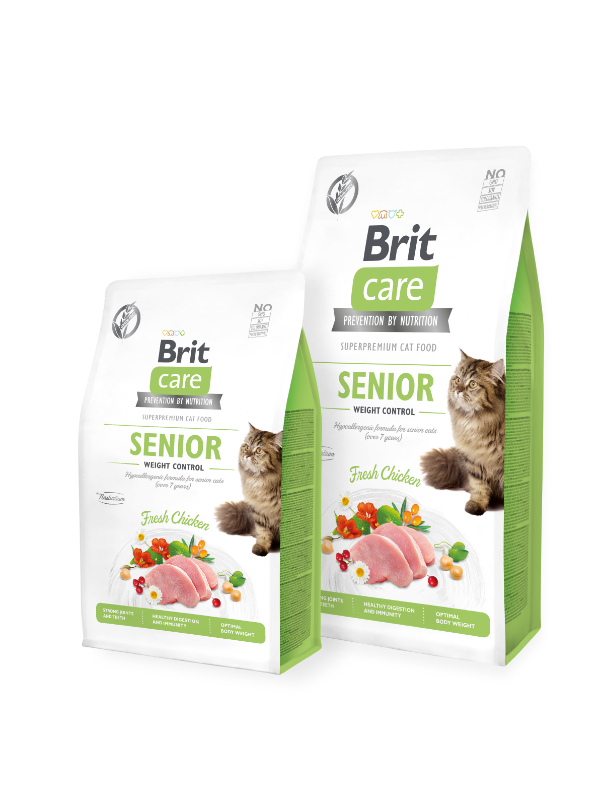 BRIT CARE Grain Free SENIOR AND WEIGHT CONTROL DRY CAT FOOD PETTO