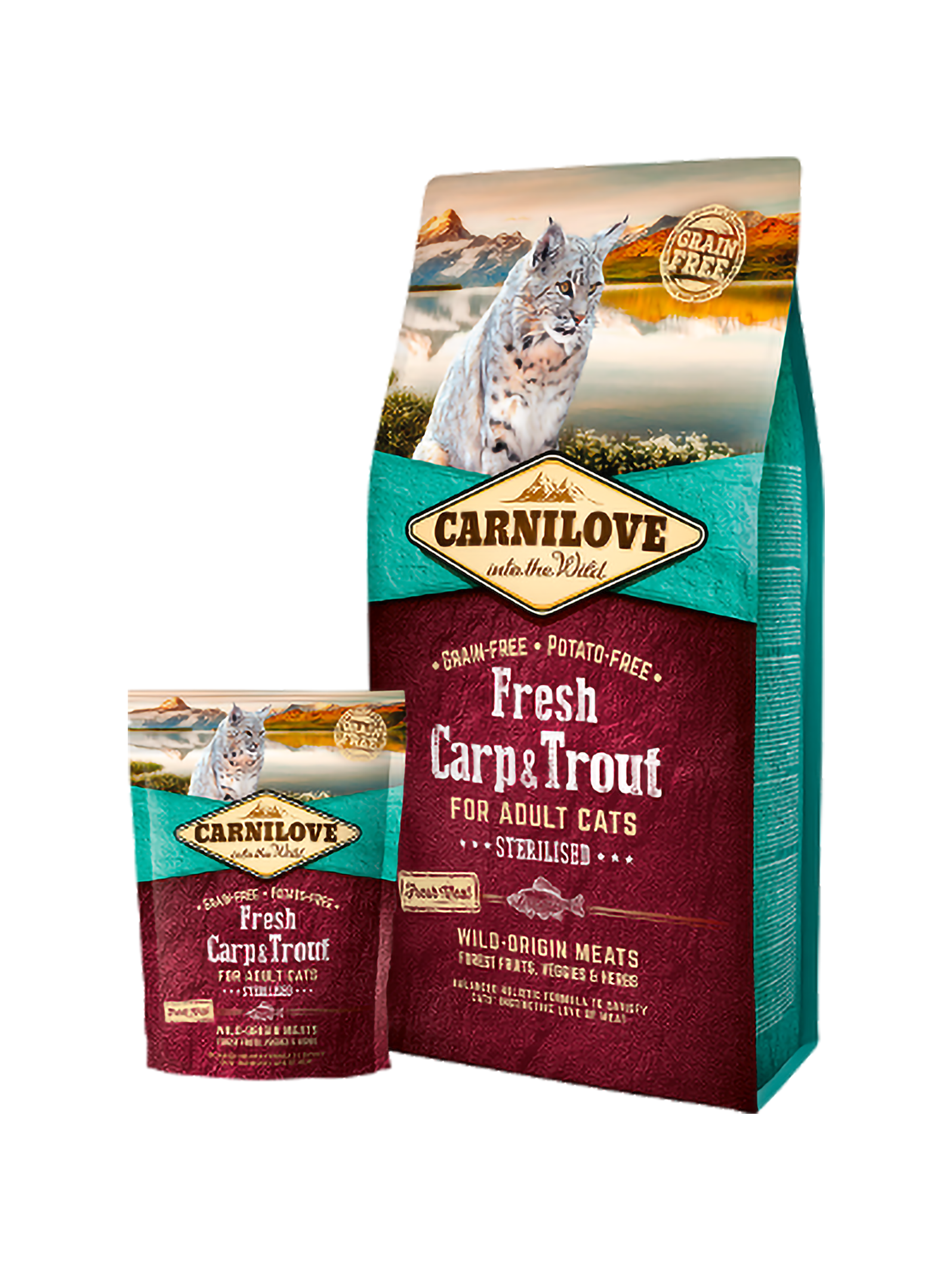 CARNILOVE FRESH CARP TROUT FOR ADULT CATS GRAIN FREE CAT DRY FOOD