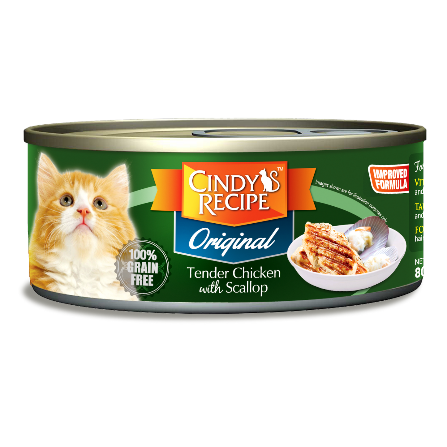 CINDY'S RECIPE ORIGINAL TENDER CHICKEN WITH SCALLOP (80g) WET CAT FOOD