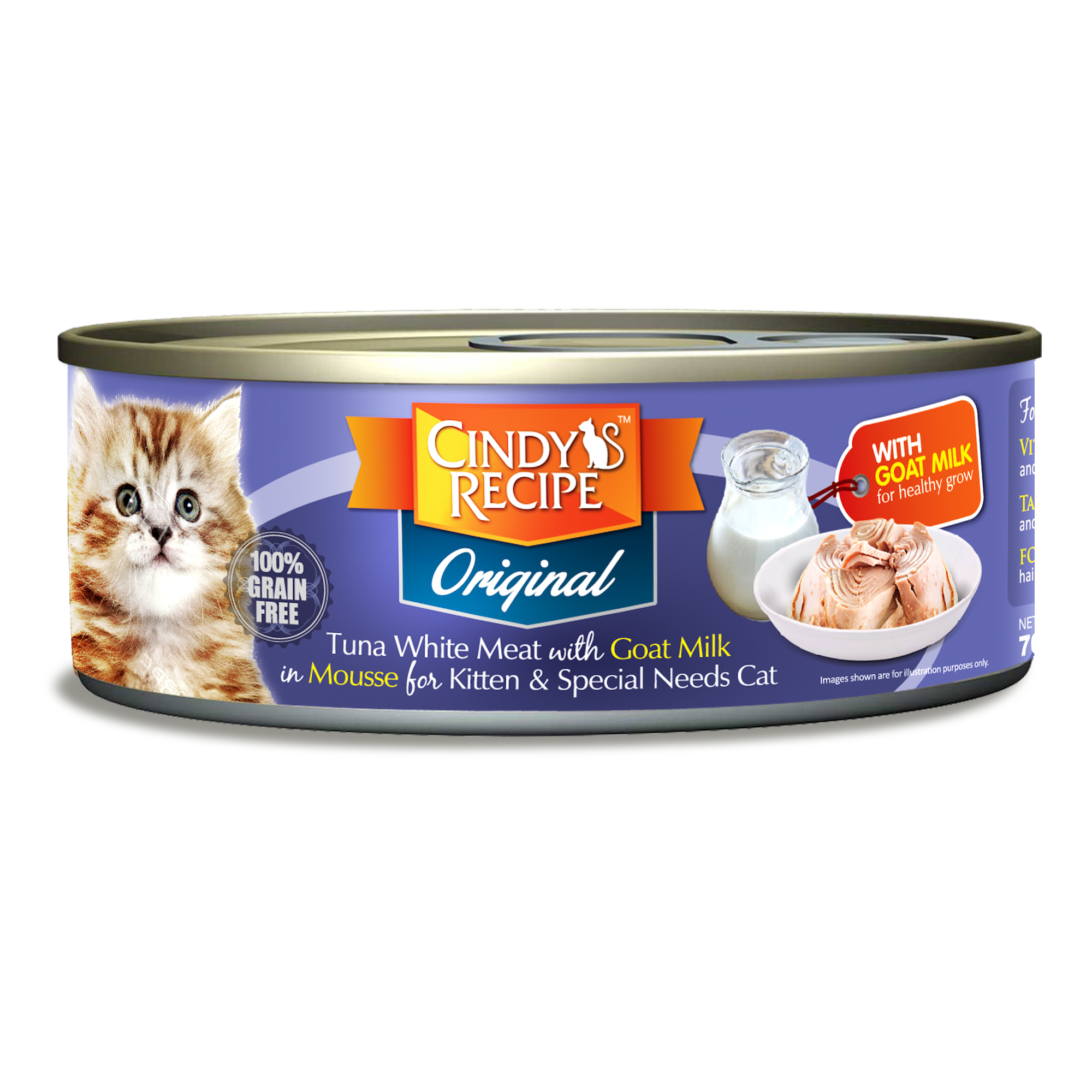 CINDY S RECIPE ORIGINAL TUNA WHITE MEAT WITH GOAT MILK IN MOUSSE