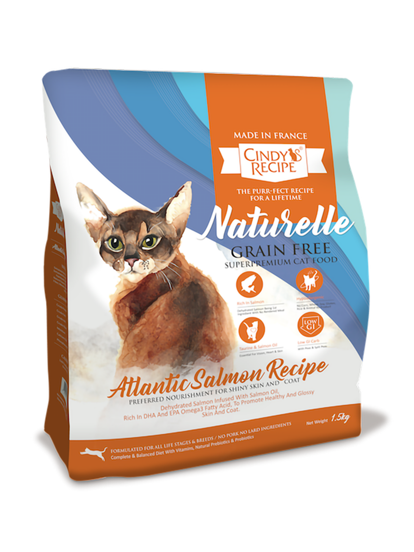 CINDY'S RECIPE NATURELLE ATLANTIC SALMON RECIPE GRAIN FREE CAT DRY FOOD