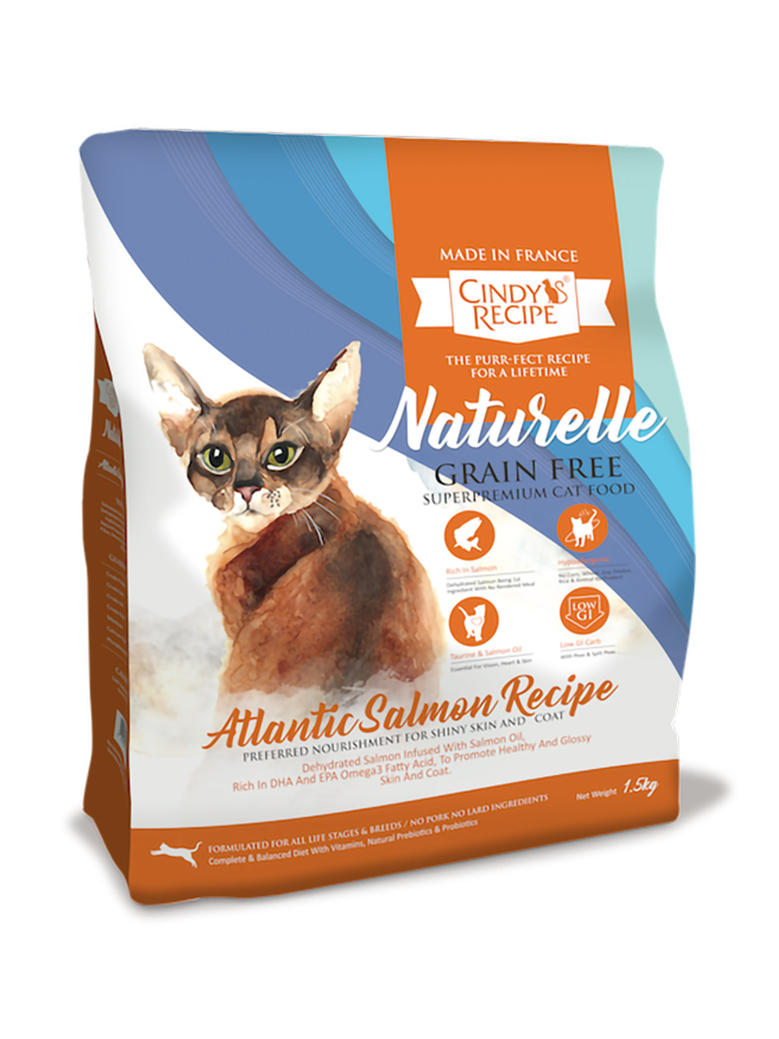 CINDY S RECIPE NATURELLE ATLANTIC SALMON RECIPE GRAIN FREE CAT DRY