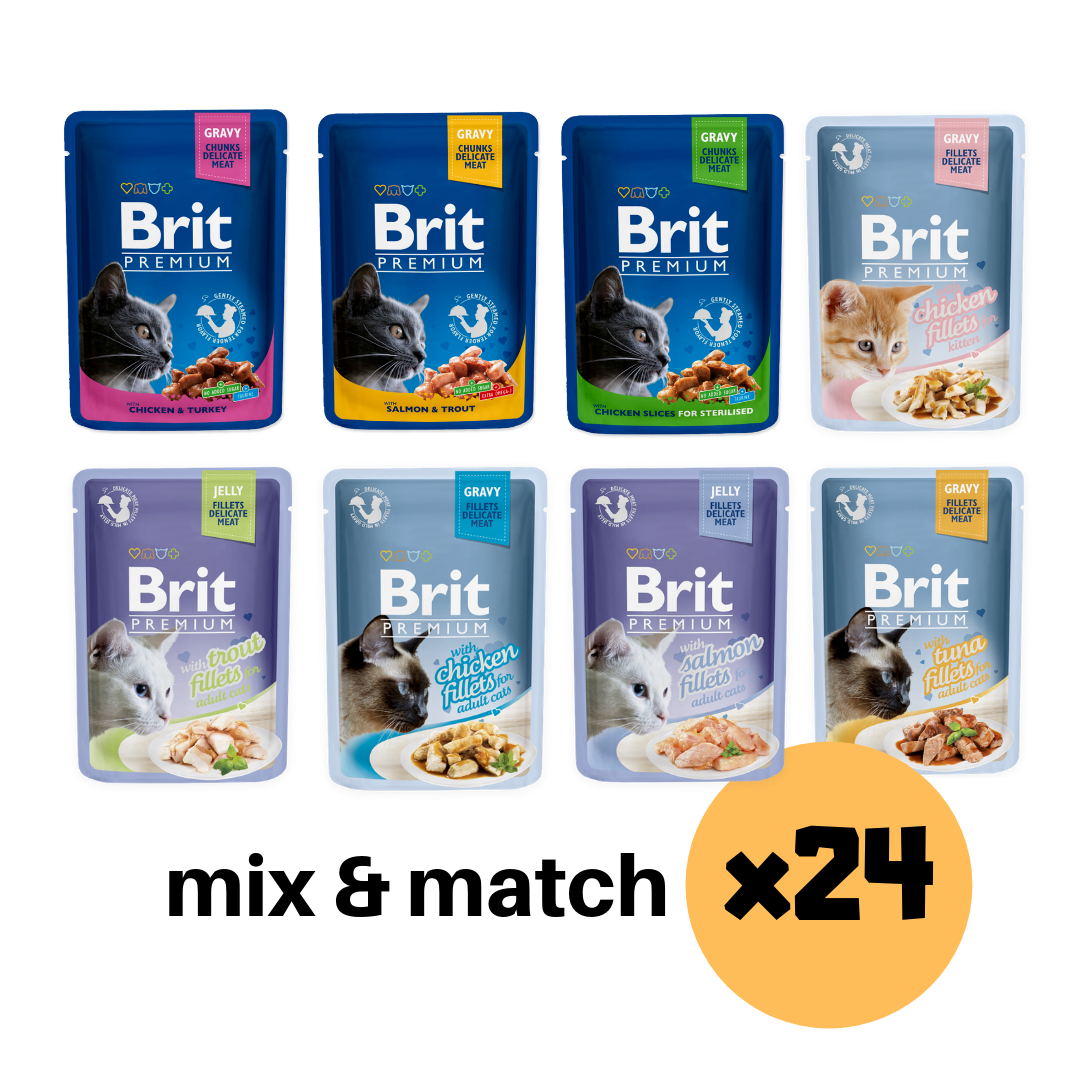 BRIT PREMIUM CAT POUCH MIXABLE 24 packets
